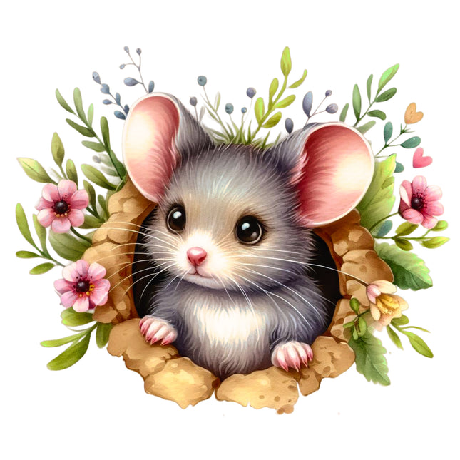 Mouse 100% Cotton Fabric Panel Block DD2331