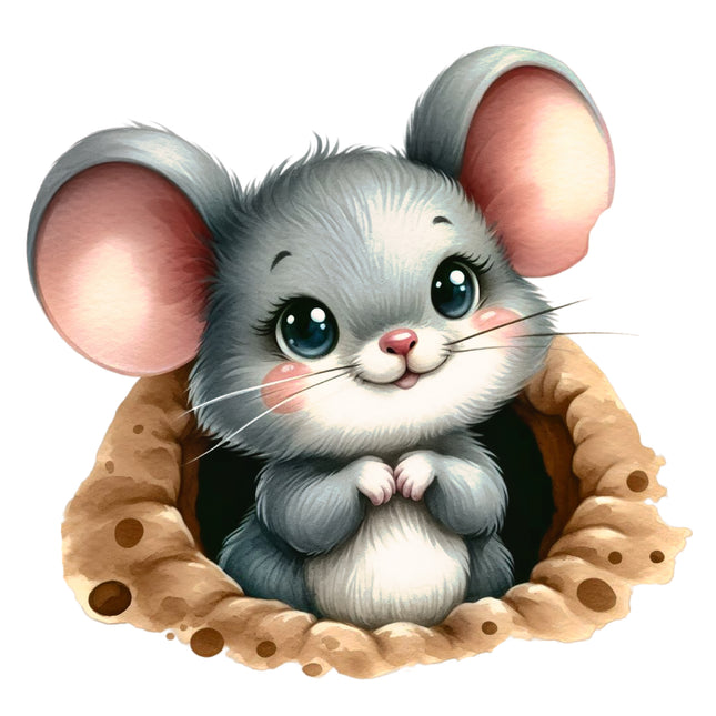 Mouse 100% Cotton Fabric Panel Block DD2334