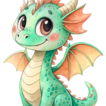 Dragon 100% Cotton Fabric Panel Block Quilt Square  DD2401