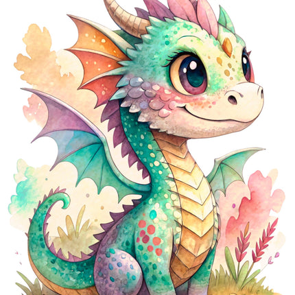Dragon 100% Cotton Fabric Panel Block Quilt Square DD2404