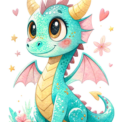 Dragon 100% Cotton Fabric Panel Block Quilt Square DD2405