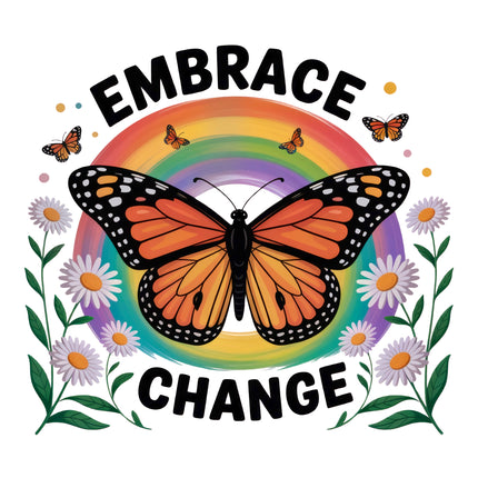 Embrace Change Butterfly 100% Cotton Fabric Panel Block DD4059