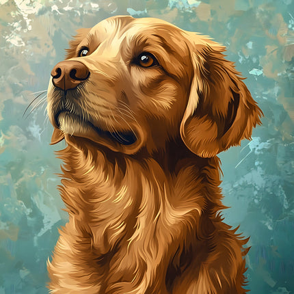 golden retriever fabric panel