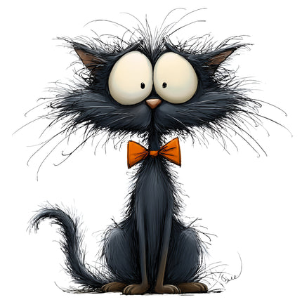 Quirky Cat 100% Cotton Fabric Panel Block DD4290