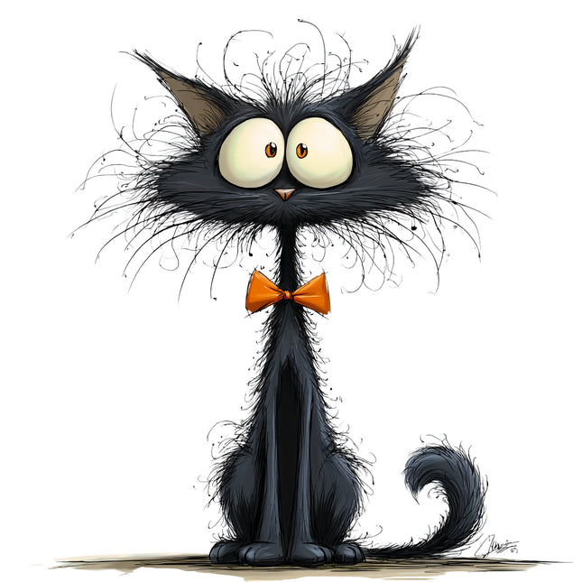 Quirky Cat 100% Cotton Fabric Panel Block DD4300