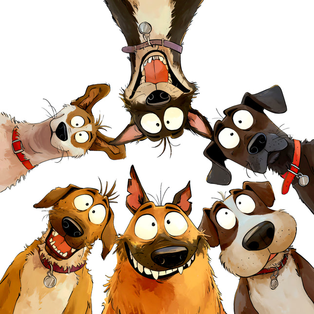 Quirky Humor Dogs Dog 100% Cotton Fabric Panel Block DD4340