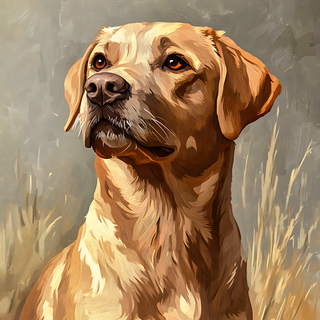 Painting of a dog fabric panel