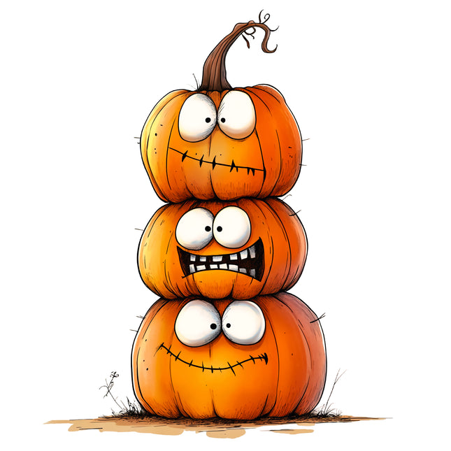 Quirky Humor Pumpkin 100% Cotton Fabric Panel Block DD4460