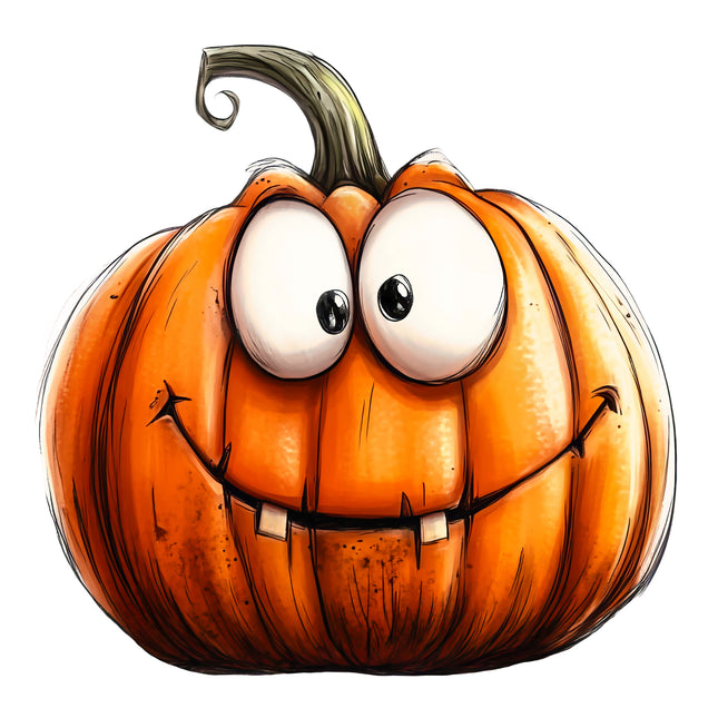 Quirky Humor Pumpkin 100% Cotton Fabric Panel Block DD4530