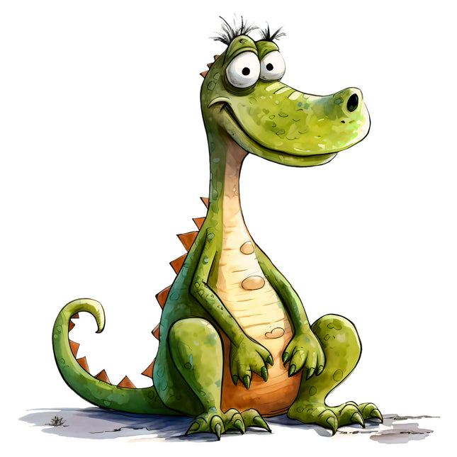 Quirky Humor Dinosaur 100% Cotton Fabric Panel Block DD4630