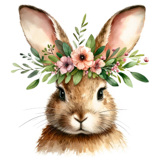 boho rabbit fabric panel