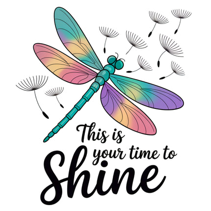 This is Your Time To Shine Dragonfly 100% Cotton Fabric Panel Block DD5005