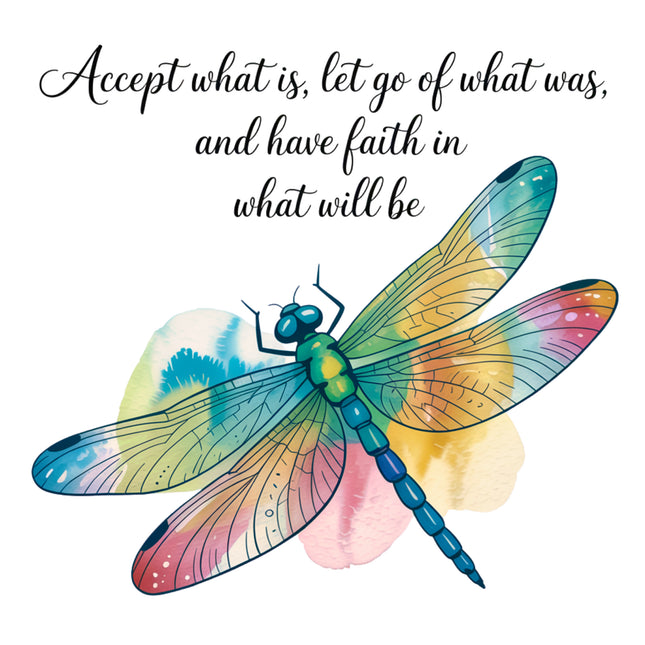 Inspirational Dragonfly 100% Cotton Fabric Panel Block DD5012