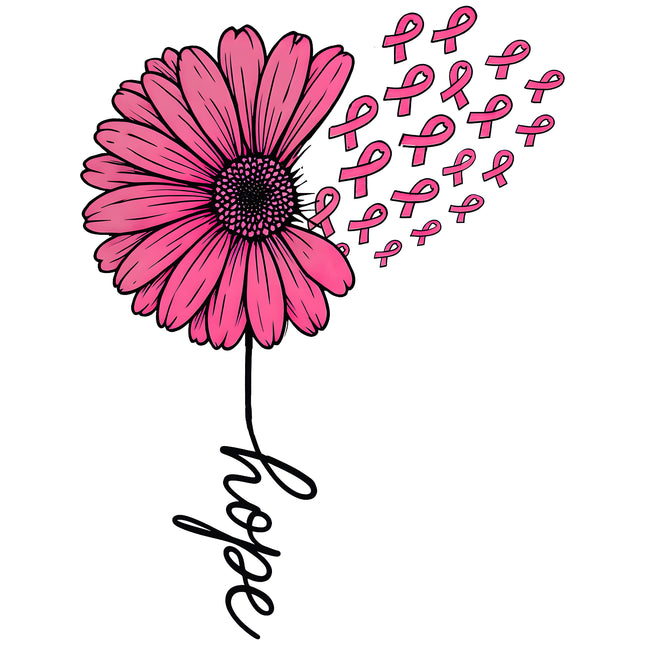 Pink Ribbons Awareness Hope 100% Cotton Fabric Panel Block DD608