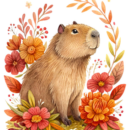Capybara 100% Cotton Fabric Panel Block DD610