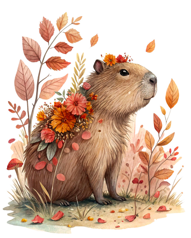 Capybara 100% Cotton Fabric Panel Block DD611