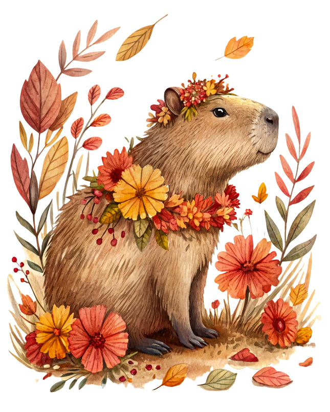 Capybara 100% Cotton Fabric Panel Block DD618