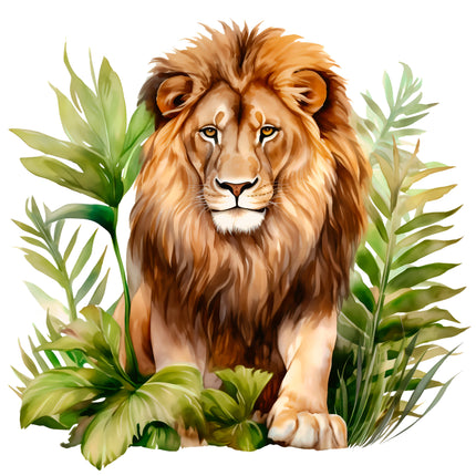 Lion 100% Cotton Fabric Panel Block DD623