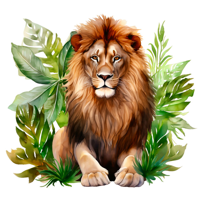 Lion 100% Cotton Fabric Panel Block DD624