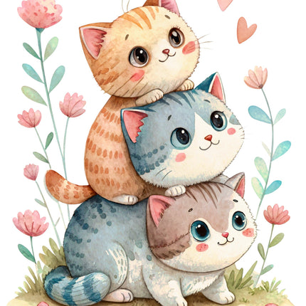 Cats 100% Cotton Fabric Panel Block FLIP-DD625