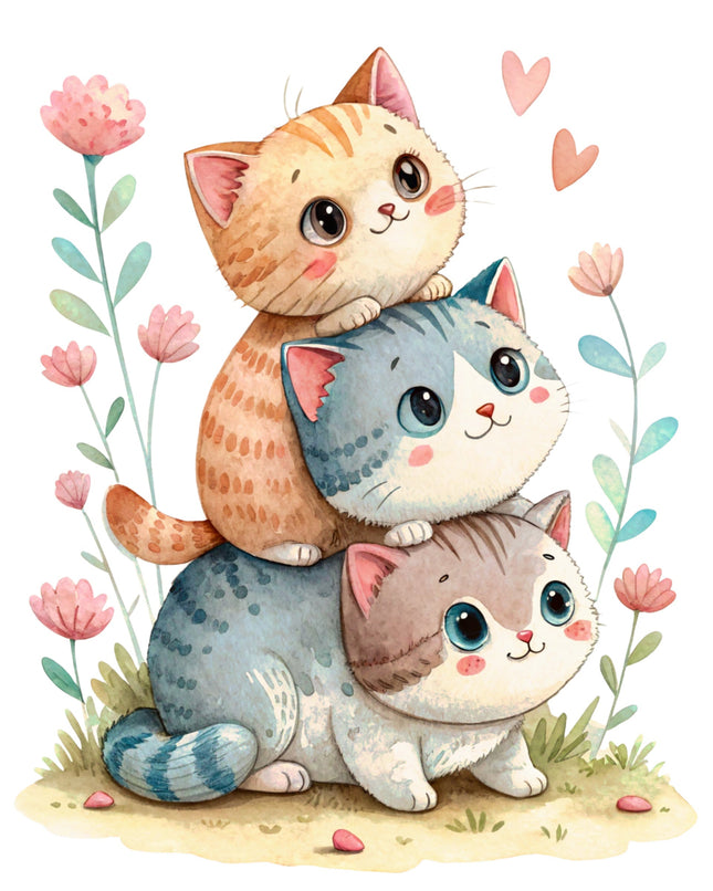 Cats 100% Cotton Fabric Panel Block FLIP-DD625