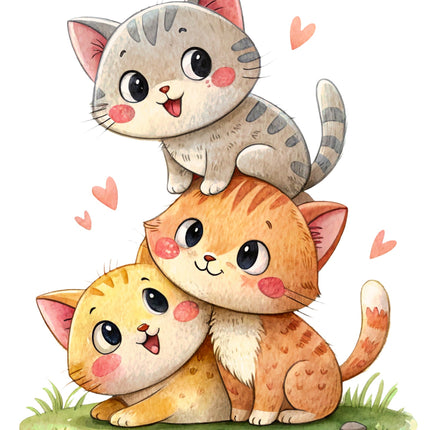 Cats 100% Cotton Fabric Panel Block DD632