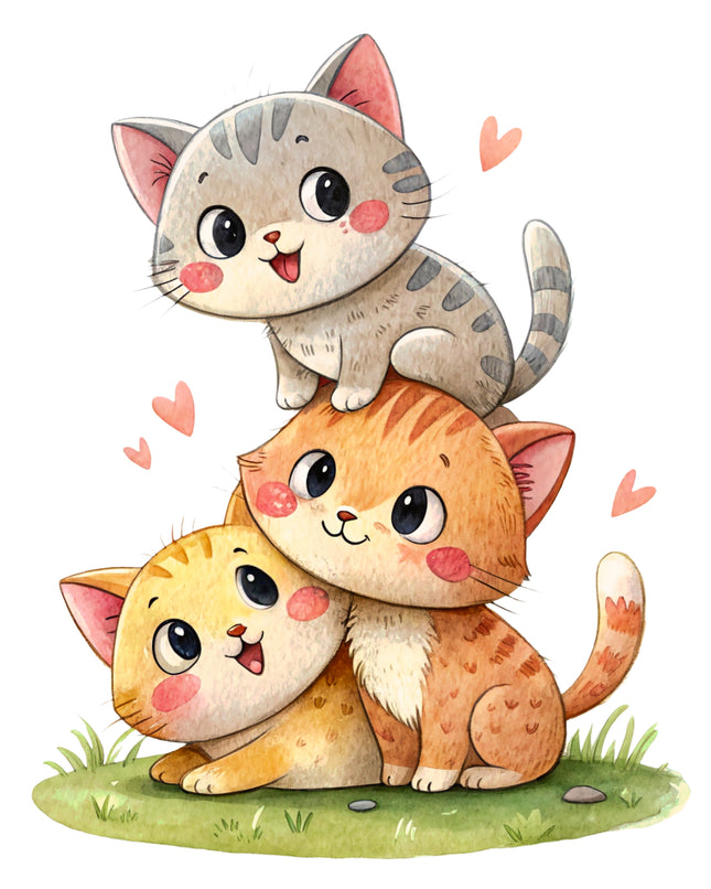 Cats 100% Cotton Fabric Panel Block DD632