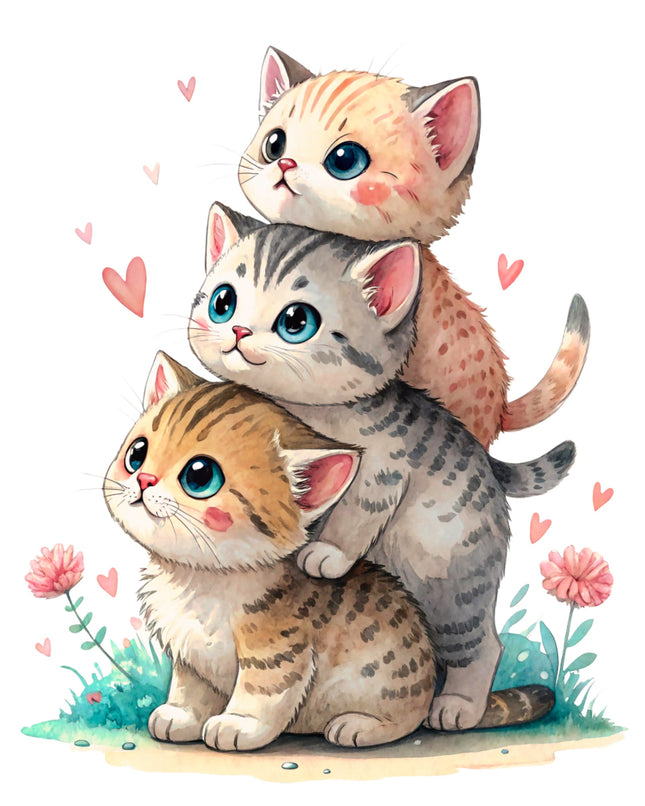 Cats 100% Cotton Fabric Panel Block DD634