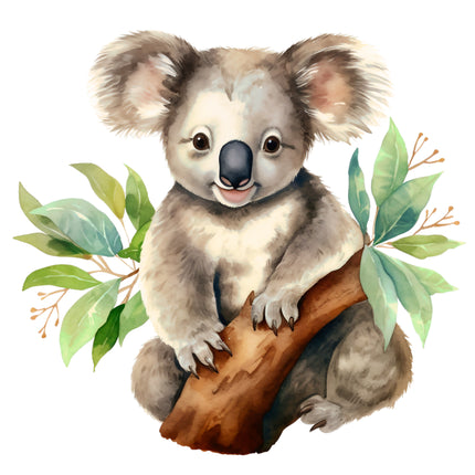 Koala Bear 100% Cotton Fabric Panel Block DD676