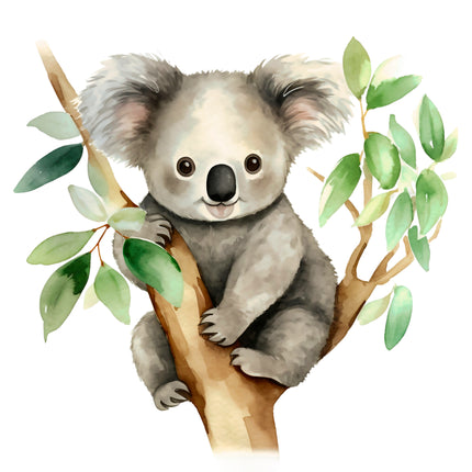 Koala Bear 100% Cotton Fabric Panel Block DD680