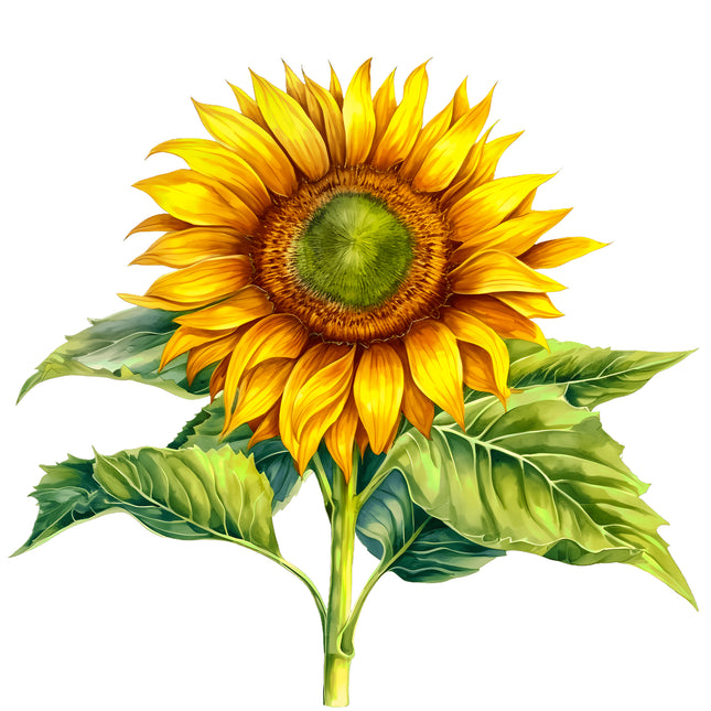 Sunflower Flower 100% Cotton Fabric Panel Block DD7008