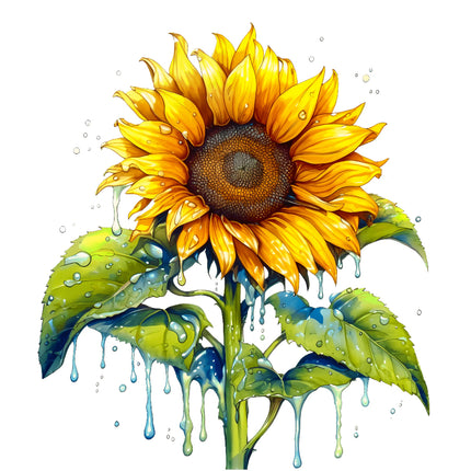 sunflower fabric panel