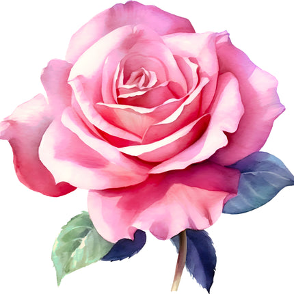 Pink Rose Flower 100% Cotton Fabric Panel Block DD8000