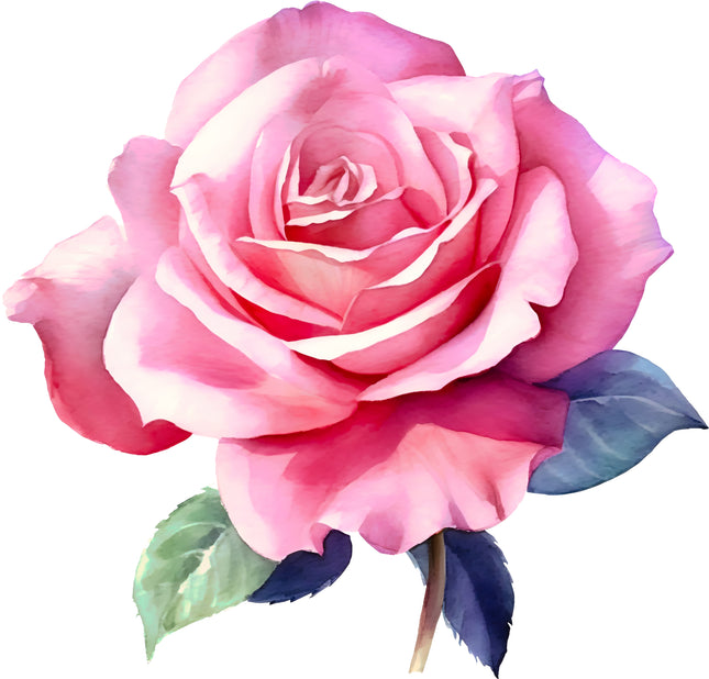 Pink Rose Flower 100% Cotton Fabric Panel Block DD8000