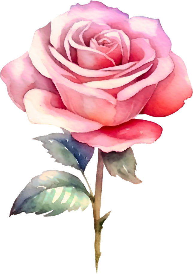 Pink Rose Flower 100% Cotton Fabric Panel Block DD8009