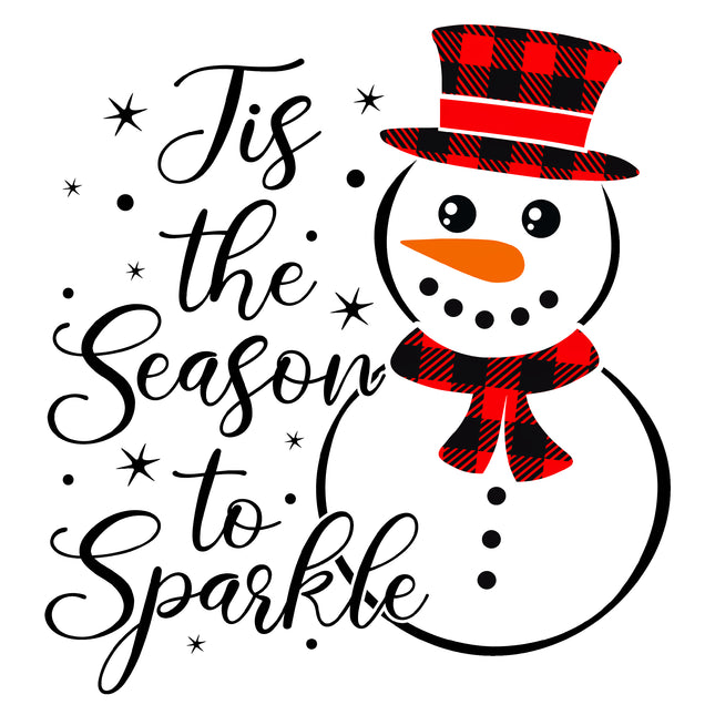 Tis the Season to Sparkle 100% Cotton Fabric Panel Block DD9006