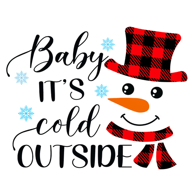 Baby It's Cold Outside 100% Cotton Fabric Panel Block DD9020