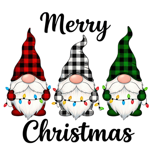 Merry Christmas Gnomes 100% Cotton Fabric Panel Block DD9603