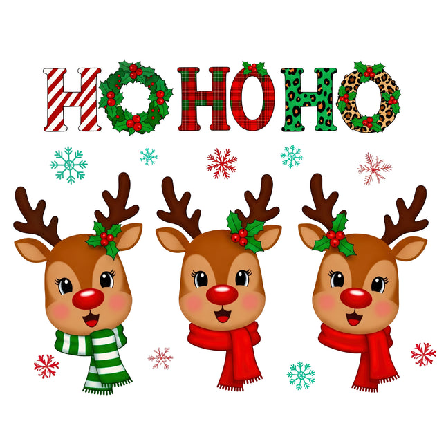 Ho Ho Ho Christmas 100% Cotton Fabric Panel Block DD9605