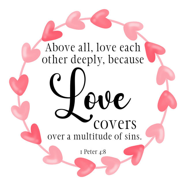 Peter 6:8 Scripture 100% Cotton Fabric Panel Block DI204