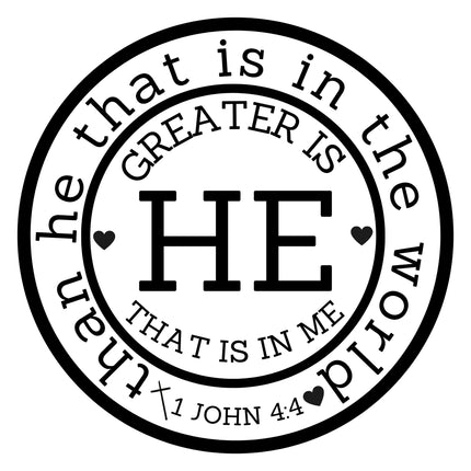 John 4:4 Scripture 100% Cotton Fabric Panel Block DI603