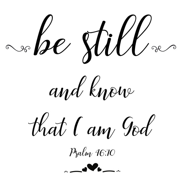 Psalm 46:10 Scripture 100% Cotton Fabric Panel Block DI604