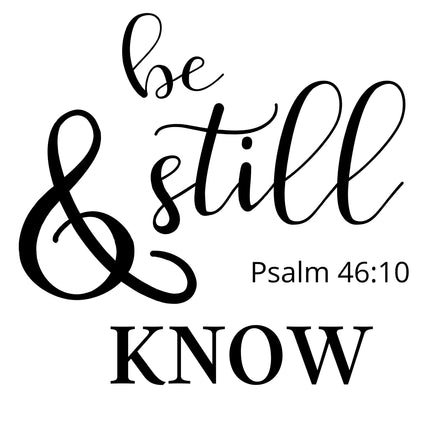 Psalm 46:10 Scripture 100% Cotton Fabric Panel Block DI605