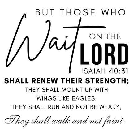 Isaiah 40:31 Scripture 100% Cotton Fabric Panel Block DI608