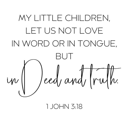 John 3:18 Scripture 100% Cotton Fabric Panel Block DI617