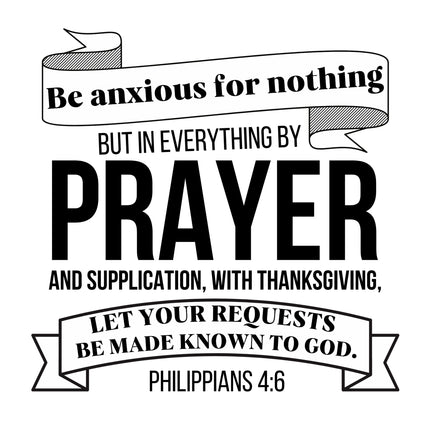 Philippians 4:6 Scripture 100% Cotton Fabric Panel Block DI619