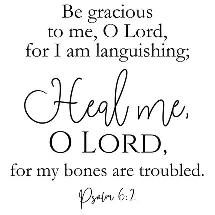 Psalm 6:2 Scripture 100% Cotton Fabric Panel Block DI641
