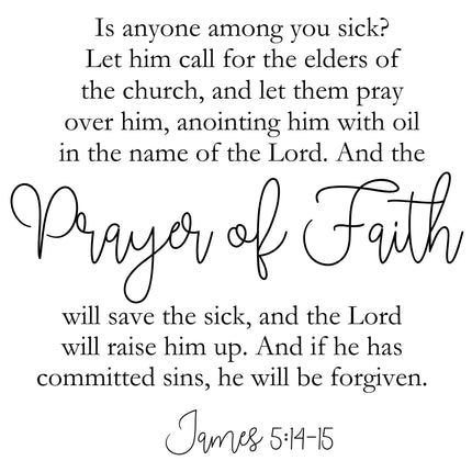 James 5:14-15 Scripture 100% Cotton Fabric Panel Block DI642