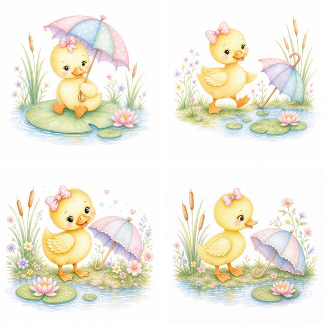 6" duck quilt squares