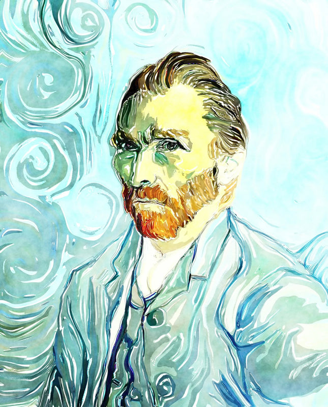 Vincent Van Gogh Self Portrait 100% Cotton Fabric Panel E205